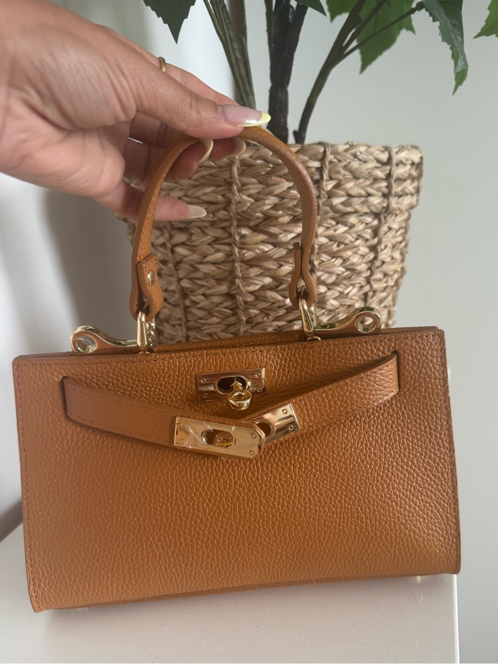 Italian genuine leather handmade handbag